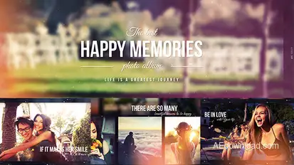 Happy Memories Video Displays template preview