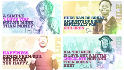 Happy People - Quote Slideshow Video Displays template preview