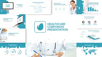 Healthcare & Corporate Presentation Video Displays template preview