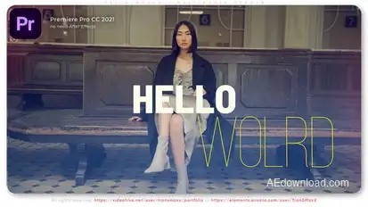 Hello World - Multimedia Opener Premiere Pro template preview