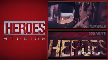 Heroes Logo Video Displays template preview