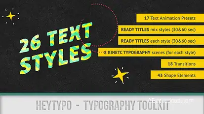 Heytypo // Typography Toolkit Video Displays template preview