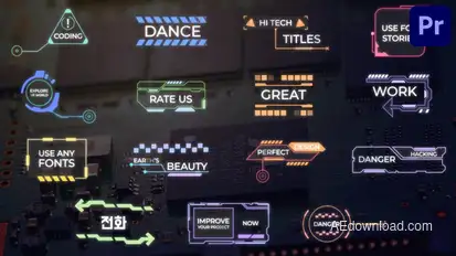 Hi Tech Titles for Premiere Pro Premiere Pro template preview