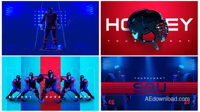 Hockey Broadcast Pack Video Displays template preview