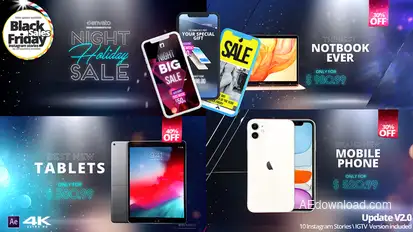 Holiday Sales Template v2.0 Video Displays template preview