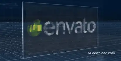 Holographic Corporate Logo Reveal Video Displays template preview