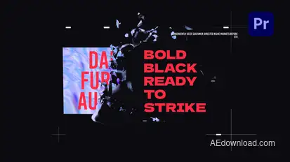 Holographic Danger Opener Premiere Pro template preview