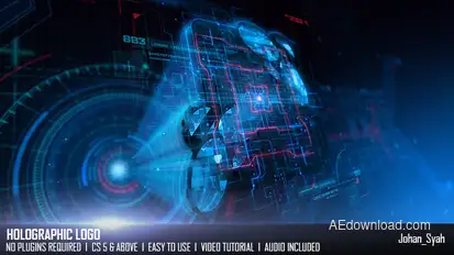 Holographic Logo Video Displays template preview