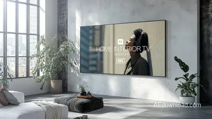 Home Interior TV Mockups for Premiere Pro Premiere Pro template preview
