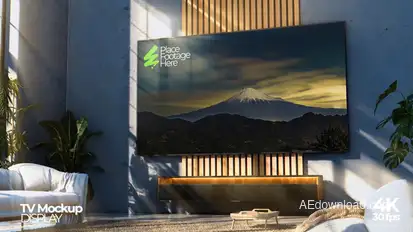 Home Interior UHD TV Mockup Premiere Premiere Pro template preview