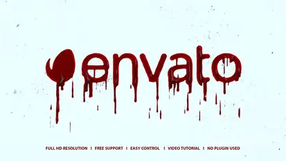 horror halloween logo Premiere Pro template preview