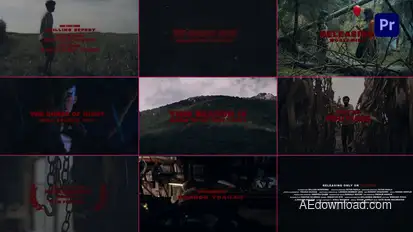Horror Trailer Minimal Premiere Pro template preview