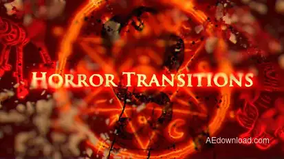 Horror Transitions Premiere Pro template preview