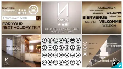 Hotel Video Bundle Pack Video Displays template preview