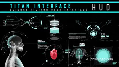 HUD - Titan Interface Video Displays template preview