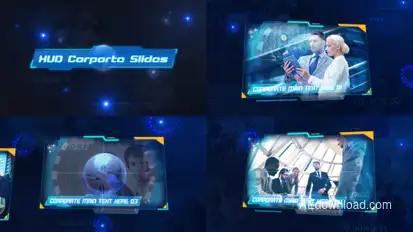 HUD Corporate Slides Video Displays template preview