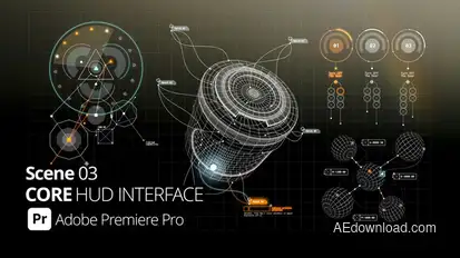 HUD Interface Core 03 Pr Premiere Pro template preview