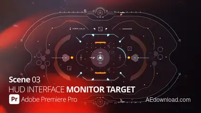 HUD Interface Monitor Target 03 Pr Premiere Pro template preview
