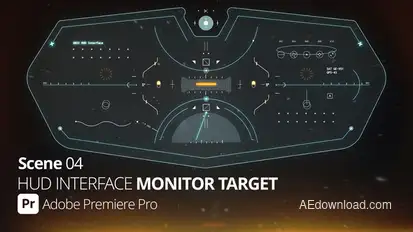 HUD Interface Monitor Target 04 Pr Premiere Pro template preview