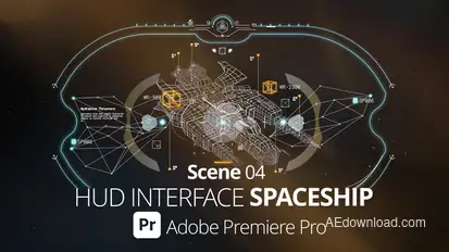 HUD Interface Spaceship 04 Pr Premiere Pro template preview