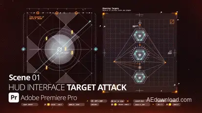 HUD Interface Target Attack Pr 01 Premiere Pro template preview