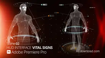 HUD Interface Vital Signs 02 Pr Premiere Pro template preview