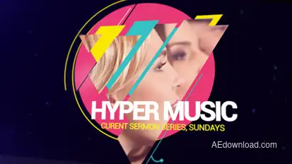 Hyper Music Festival Video Displays template preview