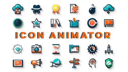 Icon Animator Video Displays template preview