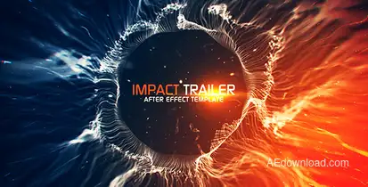 Impact Trailer Titles Video Displays template preview