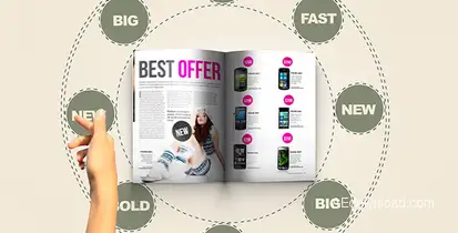 In Magazine Video Displays template preview