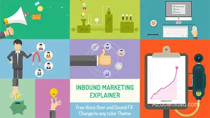Inbound Marketing Explainer Video Displays template preview