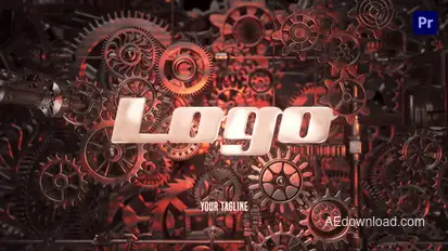 Industrial 3D Metal Logo Intro - Premiere Pro Premiere Pro template preview