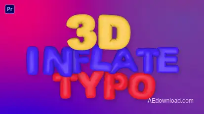 Inflate Balloon Title Premiere Pro template preview