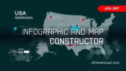 infographic and map constructor Video Displays template preview