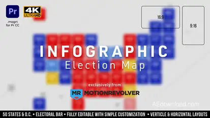 Infographic Election Map | MOGRT for Premiere Pro Premiere Pro template preview