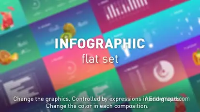 Infographic flat set Video Displays template preview