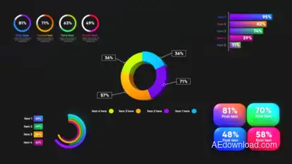 Infographic Graphs Toolkits Video Displays template preview