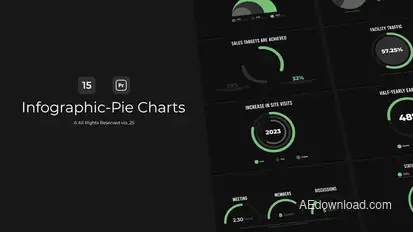 Infographic - Pie Charts / PR Premiere Pro template preview
