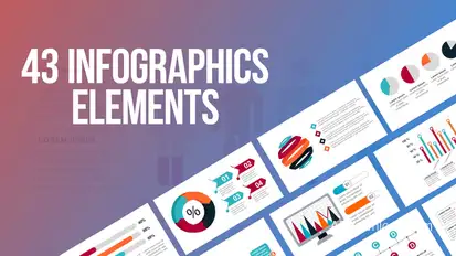 Infographics - 43 Elements Video Displays template preview