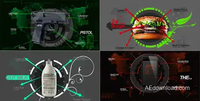 Infographics Mix Video Displays template preview