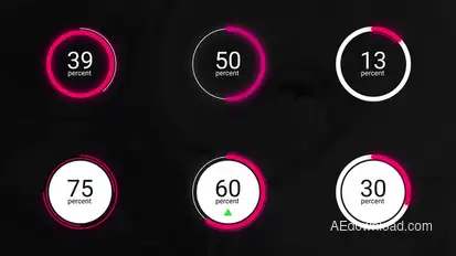Infographics Pie Chart Video Displays template preview