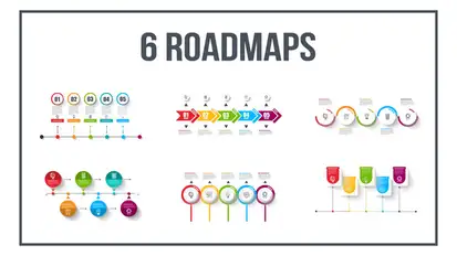 Infographics Roadmaps №5 Video Displays template preview