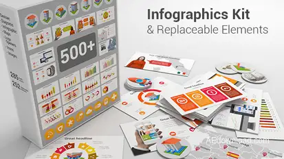 Infographics Set & Elements Video Displays template preview