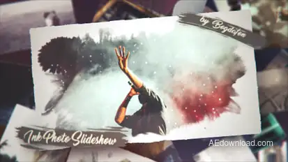 Ink Photo Slideshow Video Displays template preview