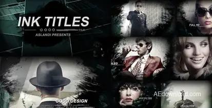 Ink Titles Video Displays template preview