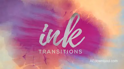 Ink Transitions Video Displays template preview