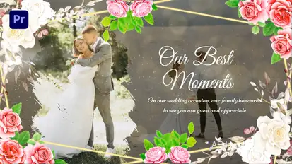 Ink Wedding Slideshow MOGRT Premiere Pro template preview