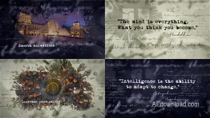 Inspirational Ink Titles Video Displays template preview