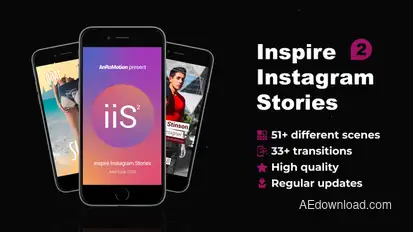 Inspire Instagram Stories V2 Video Displays template preview