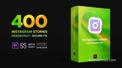 Instagram Library for Premiere Pro Video Displays template preview